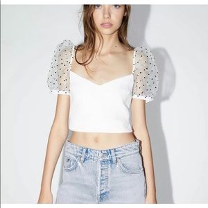 Zara White Crop Top